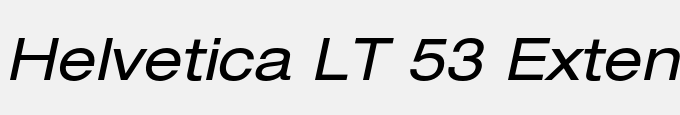 Helvetica LT 53 Extended Oblique